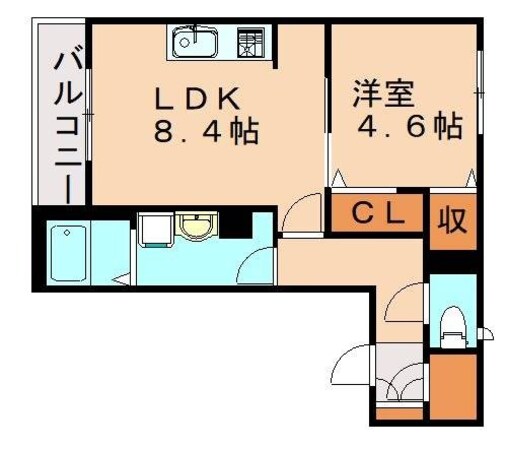 ソレイユ東那珂の物件間取画像